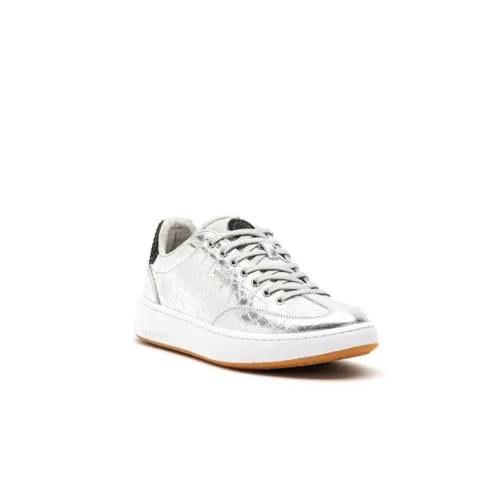 Woden Ydun Croc Print Metallic Trainers Women's 9.5